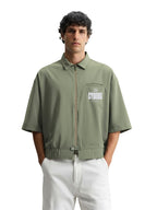 The Indian Garage Co Mens Warnter Bros Oversized Solid Stretchable Shacket Jacket