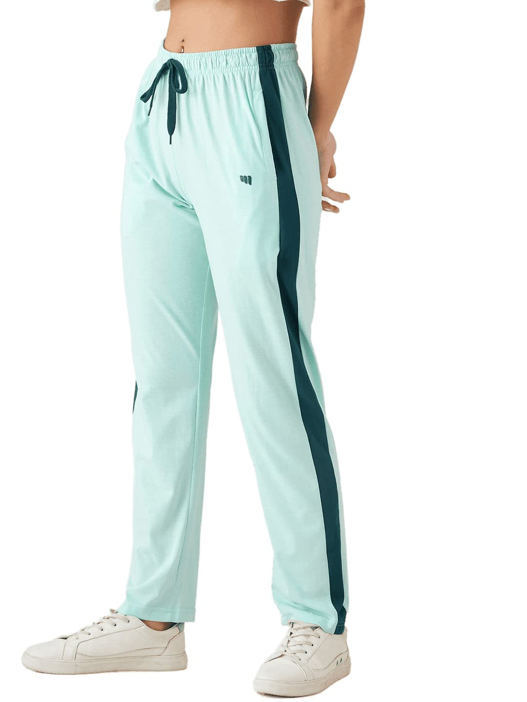 Modeve Striped Women Blue Track Pant