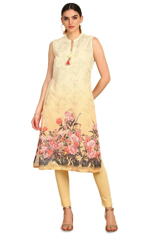 Soch Women Chikankari Inspired Embroidered Sleeveless Kurta