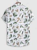 OM SAI LATEST CREATION Shirt for Men || Rayon Shirts for Men || Tropical Leaf Printed Short Sleeve & Spread Collar Shirts for Bo
