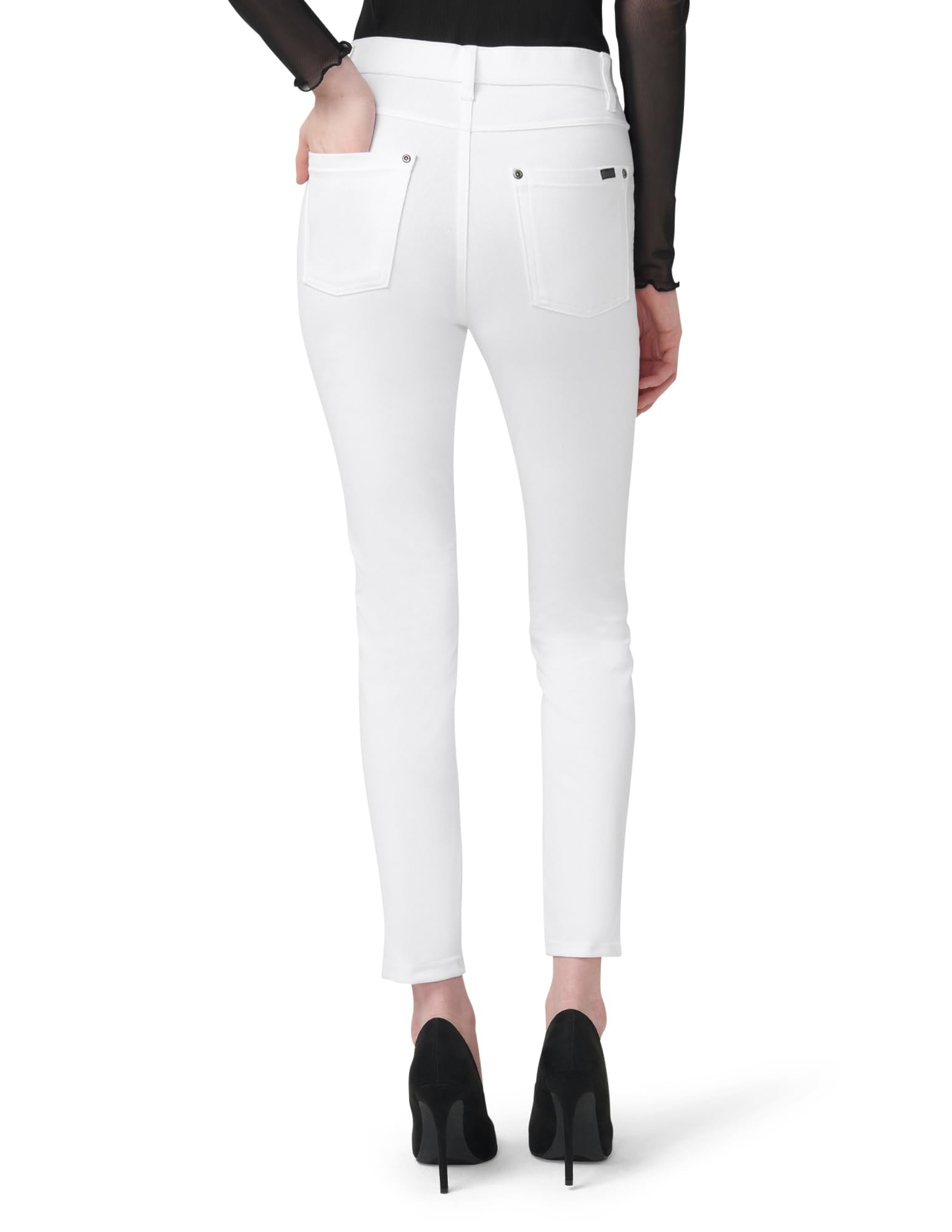 HUE Women's Ultra Soft High Waist Denim Leggings, White, Small