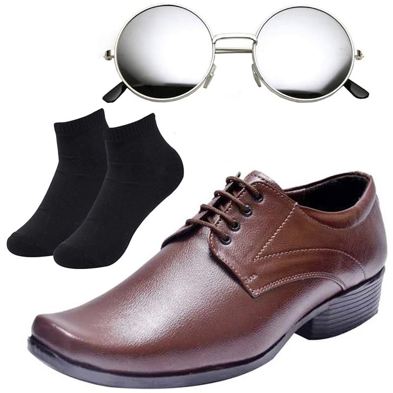Vitoria Greaceful l Men Black Lace Formal Shoes with Black Socks & Round Silver/9 9