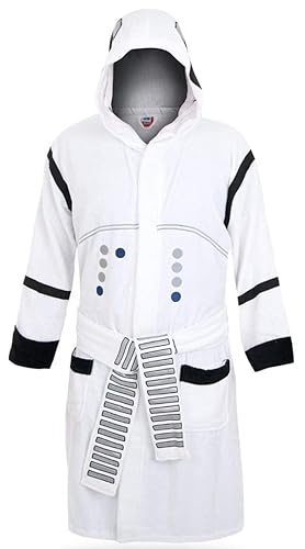 Star Wars Stormtrooper Hooded White Cotton Bath Robe, one size fits most