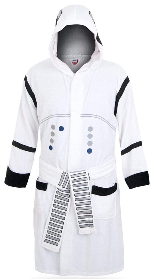 Star Wars Stormtrooper Hooded White Cotton Bath Robe, one size fits most