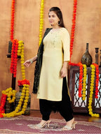 Aarika Girls Gajri Colour Cotton Blend Kurti