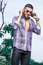 BE ACTIVE Mens Casual Cotton Blend Checkered Shirt || Casual Shirts for Men || Men Casual Shirt || Casual Wear Shirts (CCH0162-