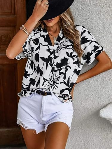 Leriya Fashion Womens Corduroy Button Down Pocket Shirts Casual Long Sleeve Oversized Blouses Tops