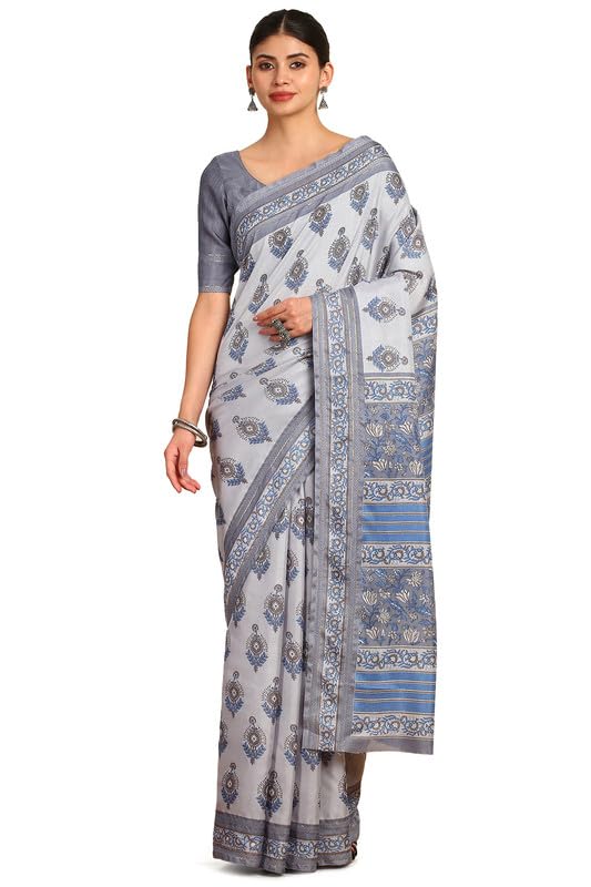Soch Women Floral Printed Art Silk Saree