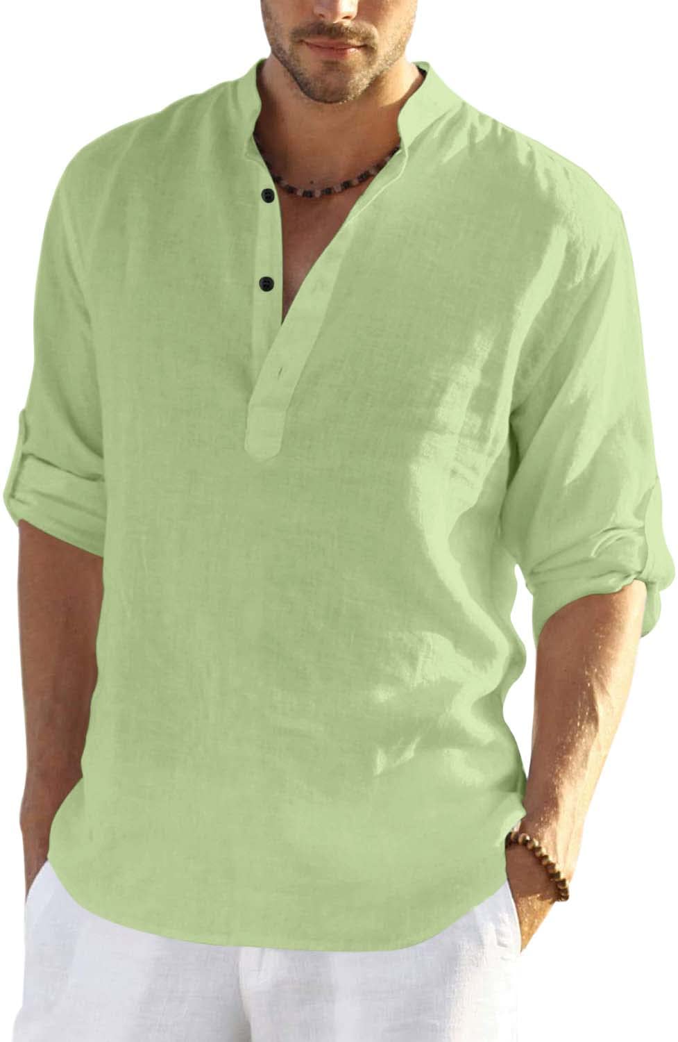 Zartha MenS Regular Fit Solid Pattern Cotton Polyester Blend Kurta With Spread Collar Long Sleeve And Standard Length | Shirt F