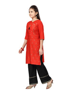 Aarika Girl'S Cotton Regular Tunic Shirt (Kurti-1102_Red_34)