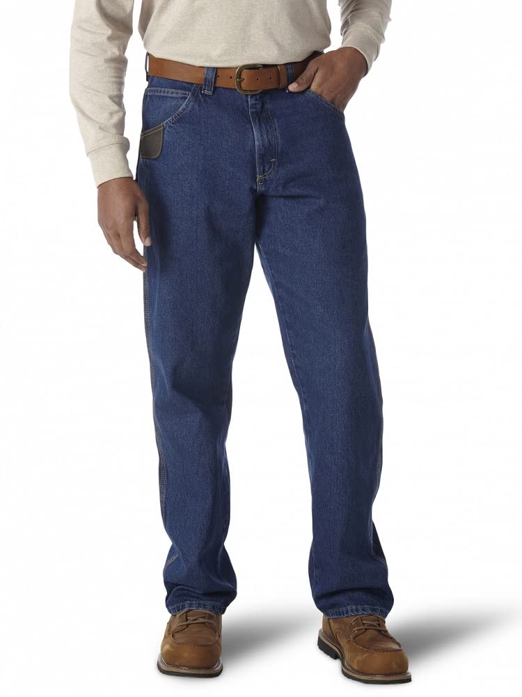Wrangler Riggs Workwear mens Ripstop Carpenter jeans, Antique Indigo, 30W x 32L US