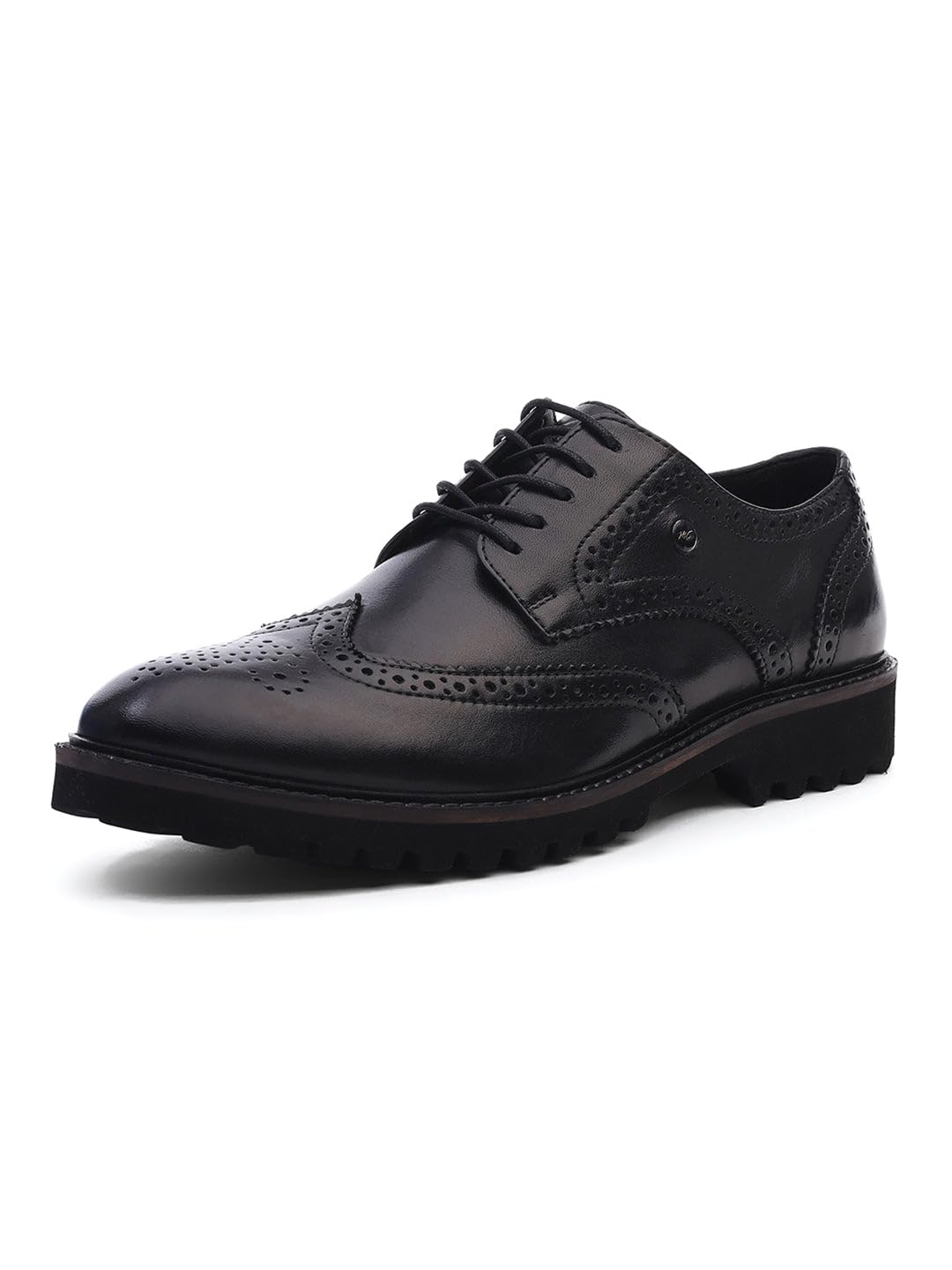 Men Black Lace Up Genuine Leather Formal Brogues 8