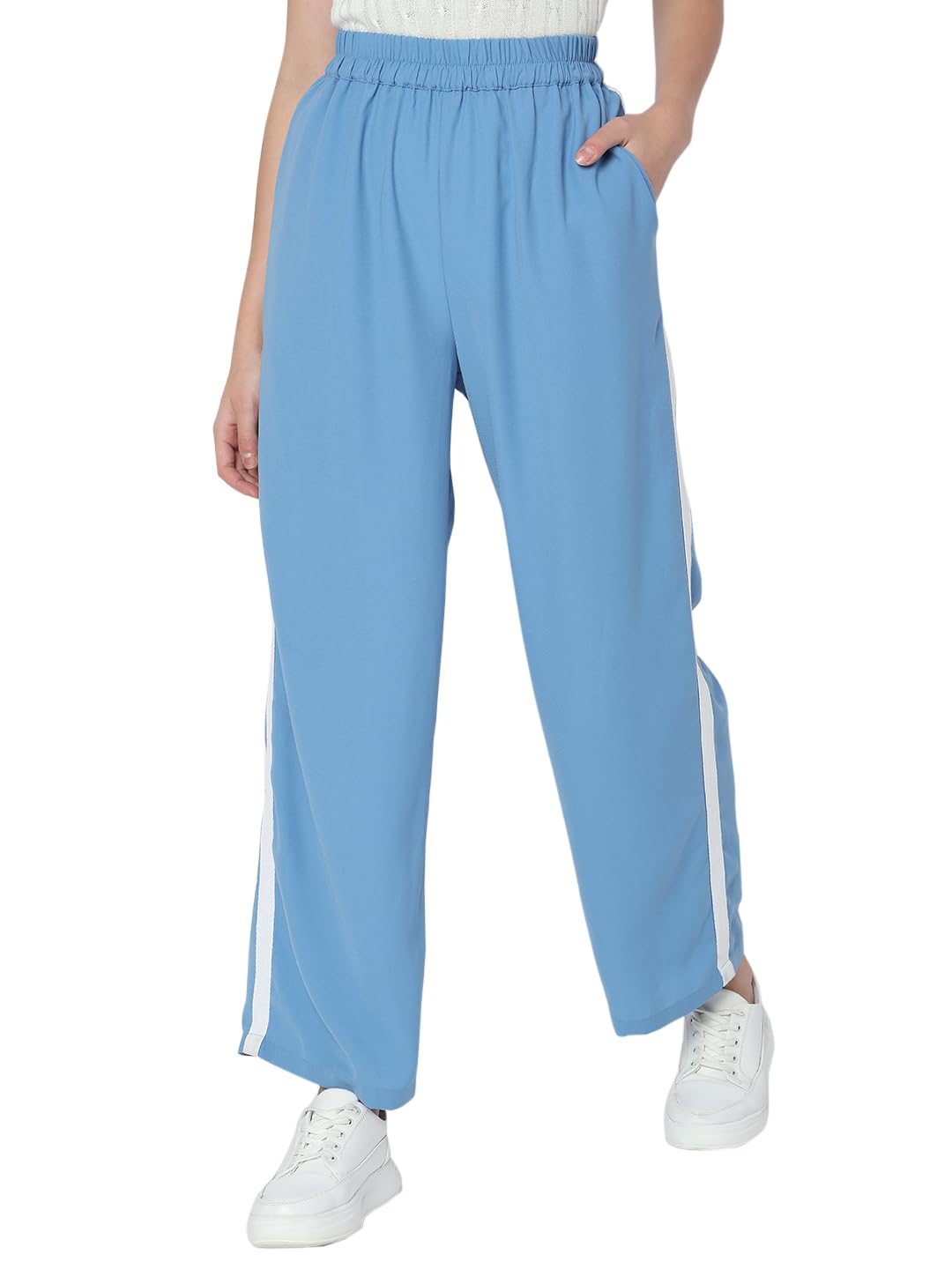 Vero Moda Straight Fit Trackpant (10299566_Powder Blue_Xs)