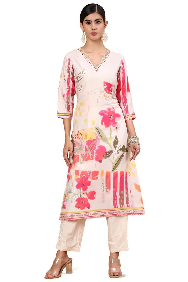 Soch Women Floral Printed Muslin Blend Kurta Set