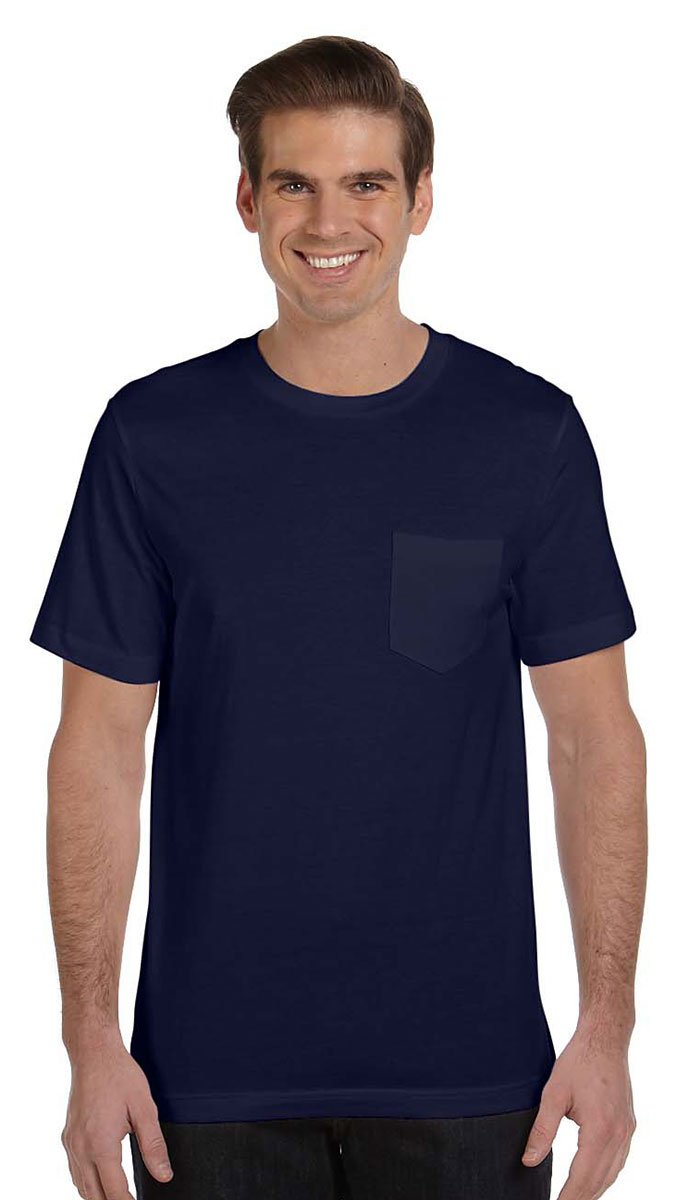 Mens Jersey Short-Sleeve Pocket T-Shirt - BLAcK - S(D0102H7W3IJ)