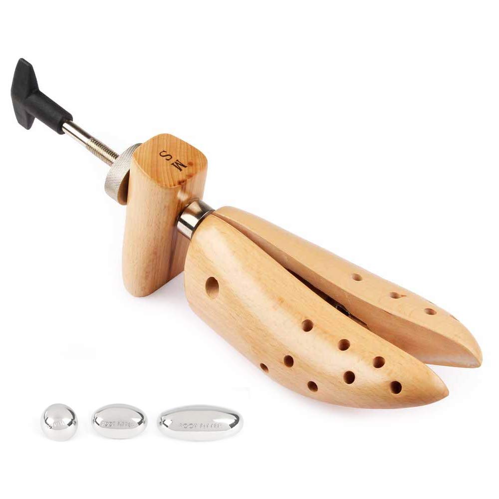 FootFitter Premium Professional 2-Way Shoe Stretcher, Stretches Length & Width, Strong & Heavy Duty Construction (Men's Large)