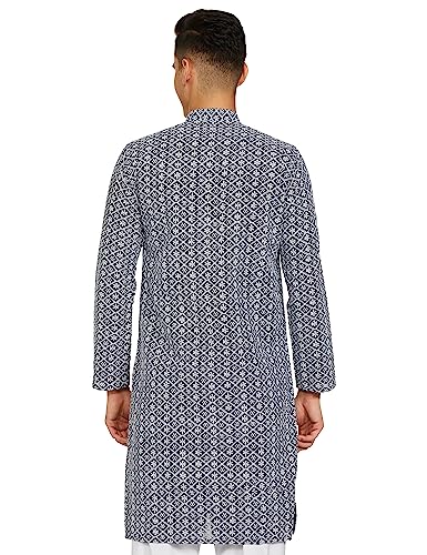 Be Active MenS Traditional Embroidered Lucknowi Full Sleeves Kurta || Cotton Kurta For Men || Men Kurta For Wedding || Kurta Fo