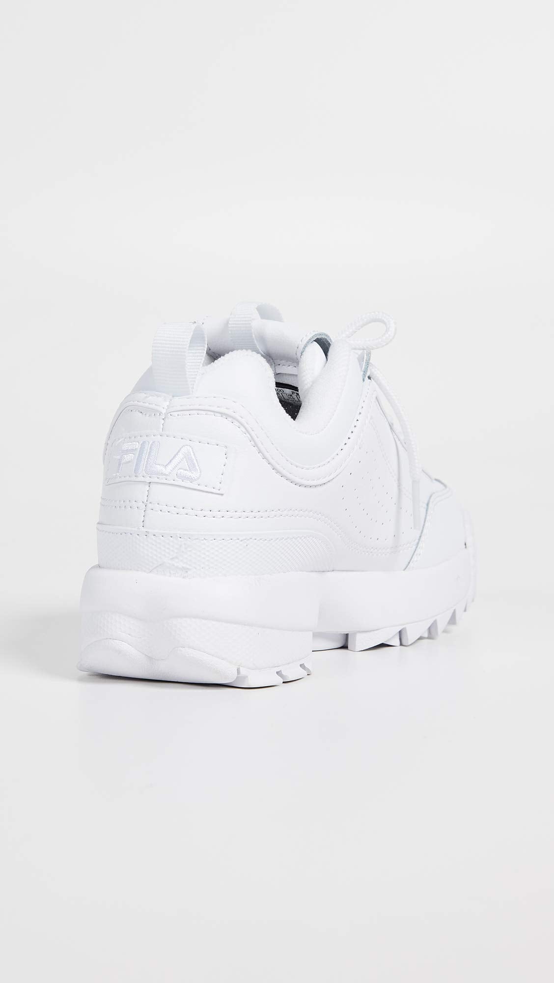 Fila Women's Disruptor Ii Premium Comfortable Sneakers, White/White/White, 8.5