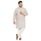 Bigbanana Plus Size Men'S Regular Fit Kurta (Ullas-Offwhite,Offwhite,7Xl)
