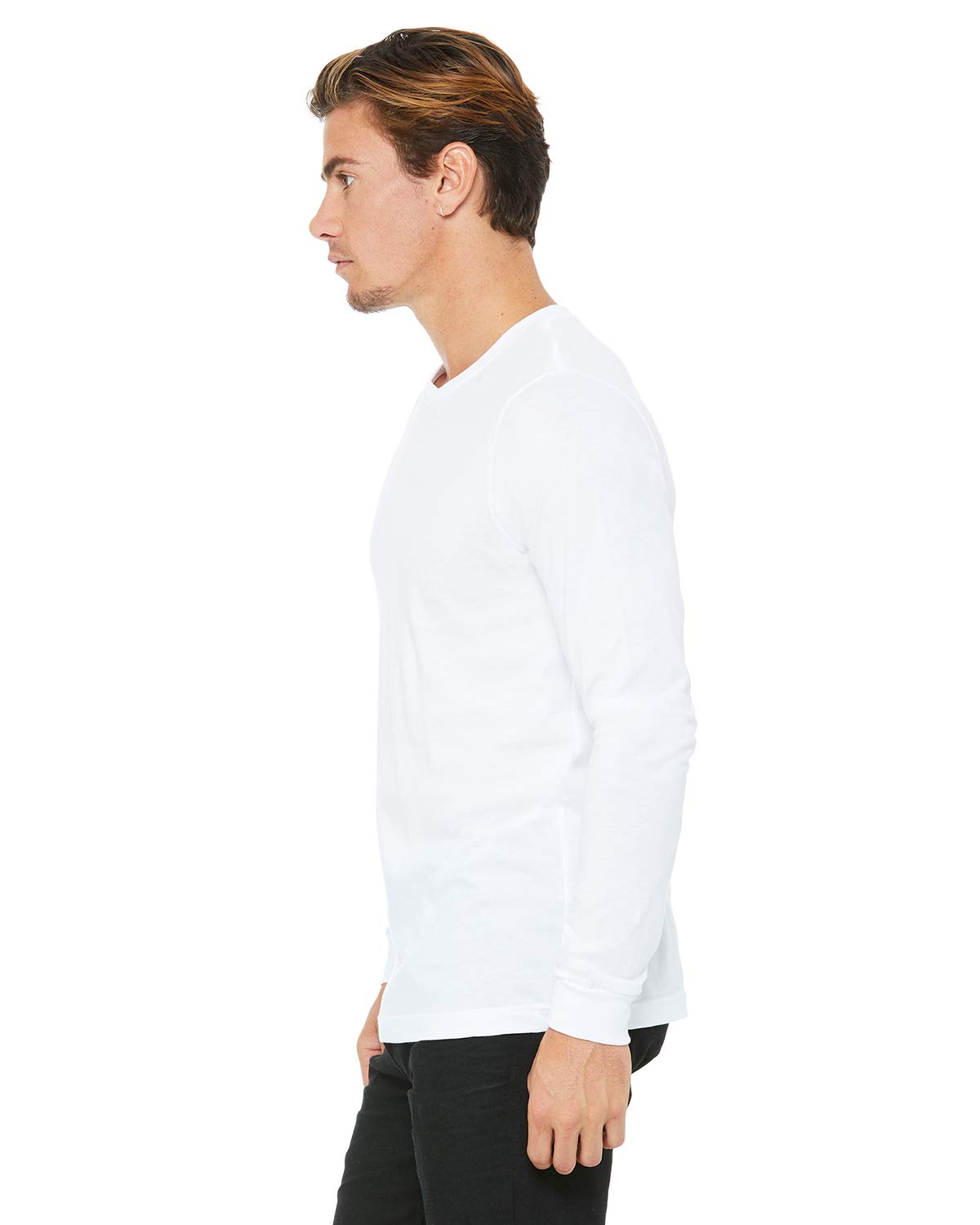 Unisex Jersey Long-Sleeve T-Shirt - RED - S(D0102H7WP38)