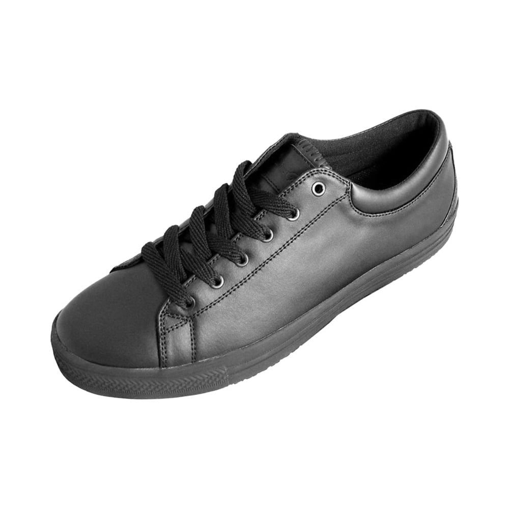 Genuine Grip 2070-12W Womens Slip-Resistant Retro Lace-up Work Shoes  Black - Size 12