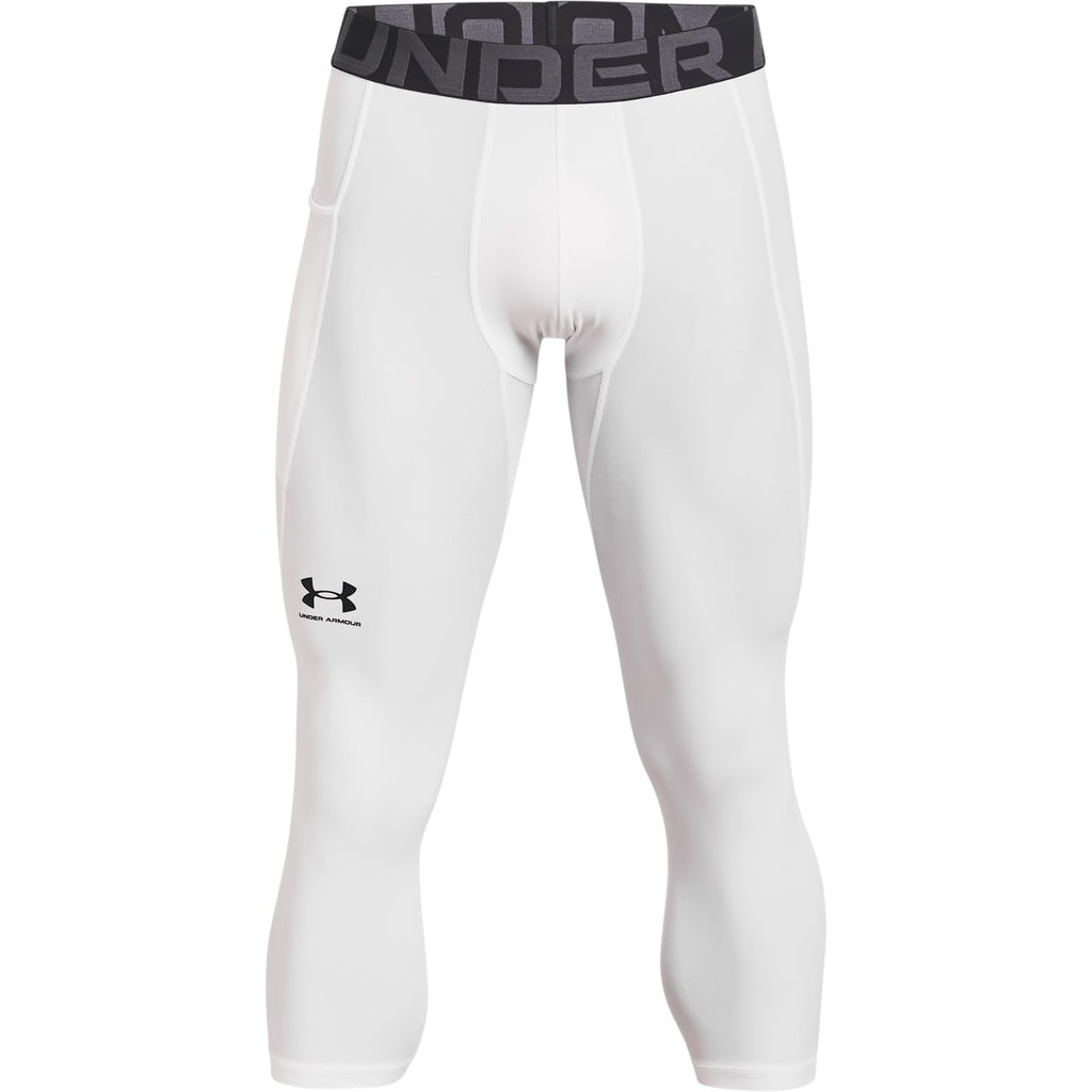 Under Armour Men's Armour HeatGear 3/4 Leggings , White (100)/Black, XX-Large
