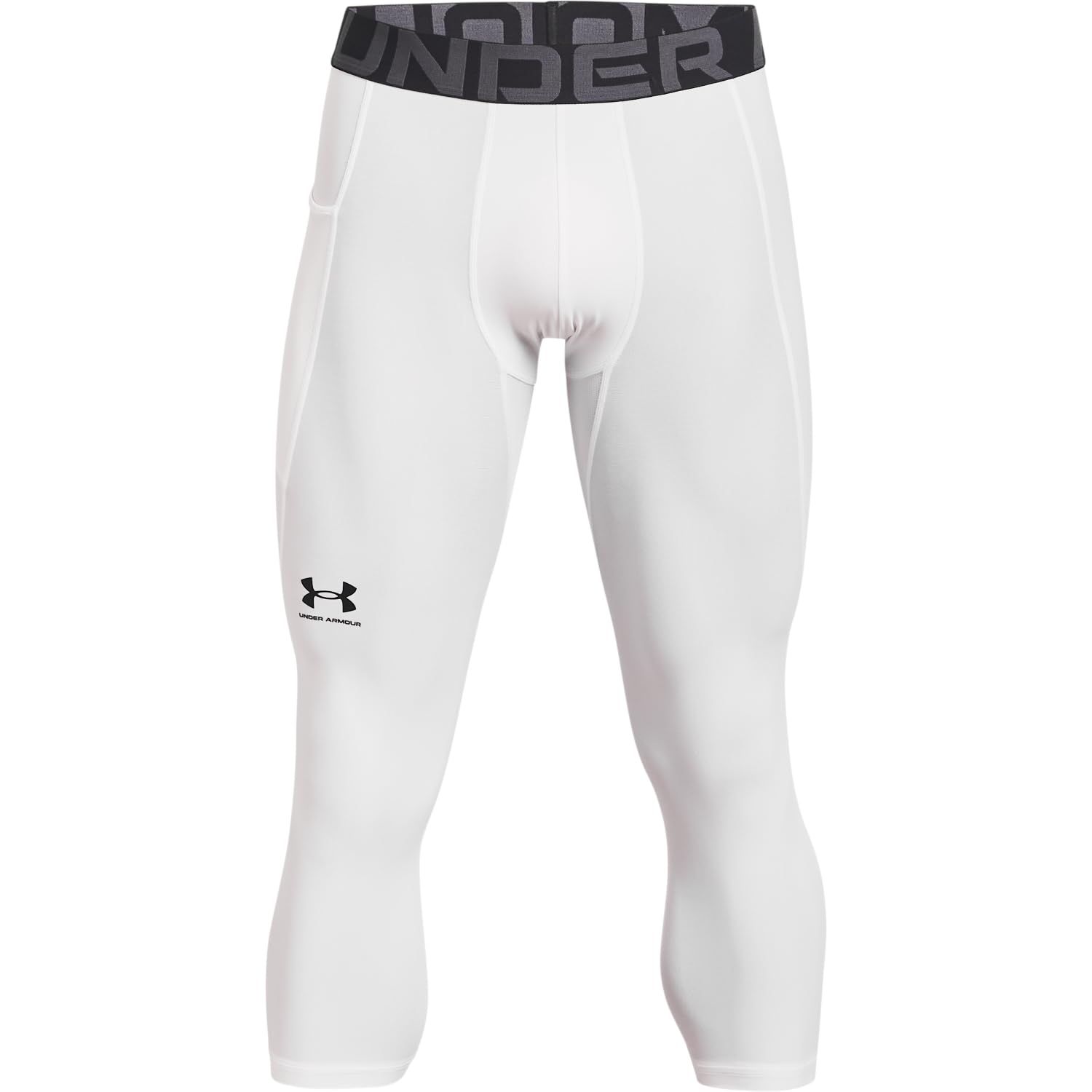 Under Armour Men's Armour HeatGear 3/4 Leggings , White (100)/Black, XX-Large
