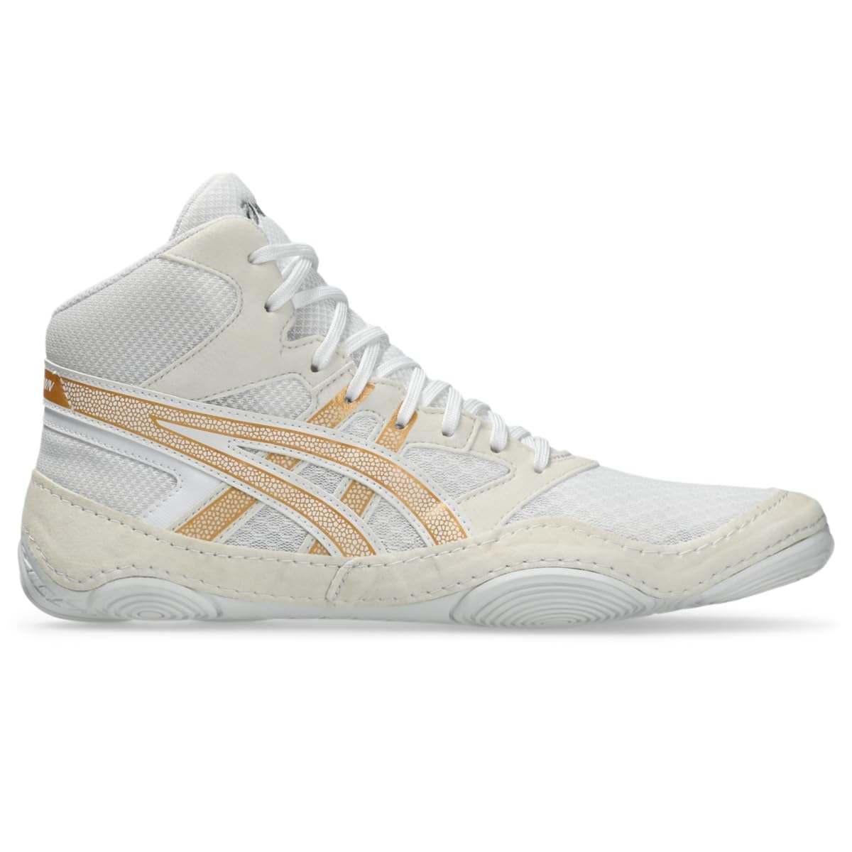 ASICS Men's Snapdown 4 Wrestling Shoes, 12, White/Pure Gold