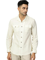 Thomas Scott Double Pocket Regular Fit Long Sleeve Casual Tshirt for Mens Cream