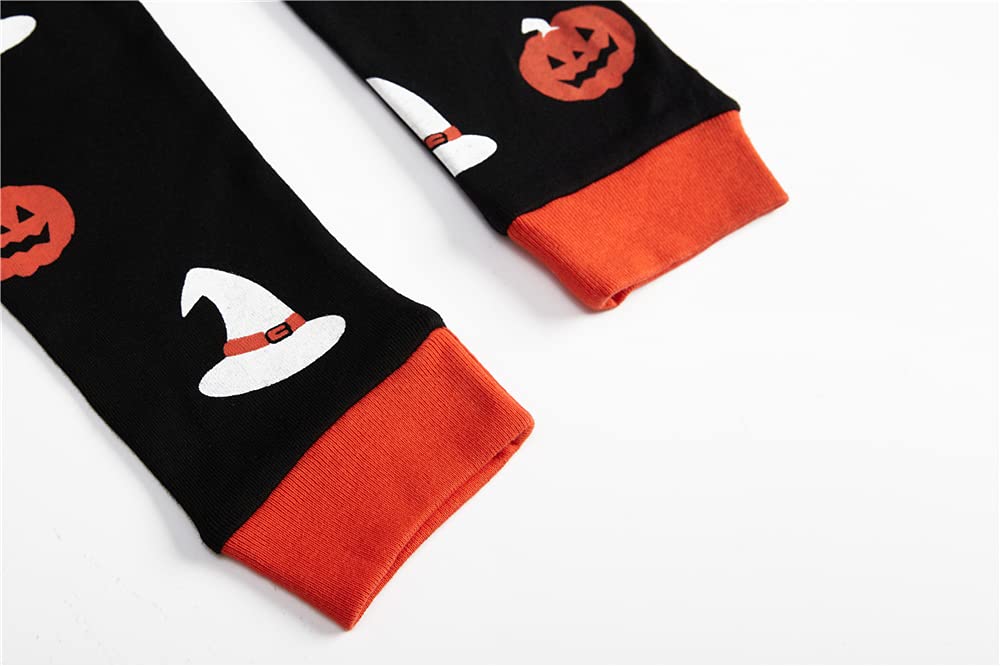 Popshion Kids Halloween Pajamas Pumpkin Girls Nightmare Before Christmas Sleepwear Toddler Boys Halloween Glow in the Dark Pjs S