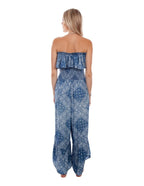 BANDANA PRINT JUMPSUIT RUFFLE TOP