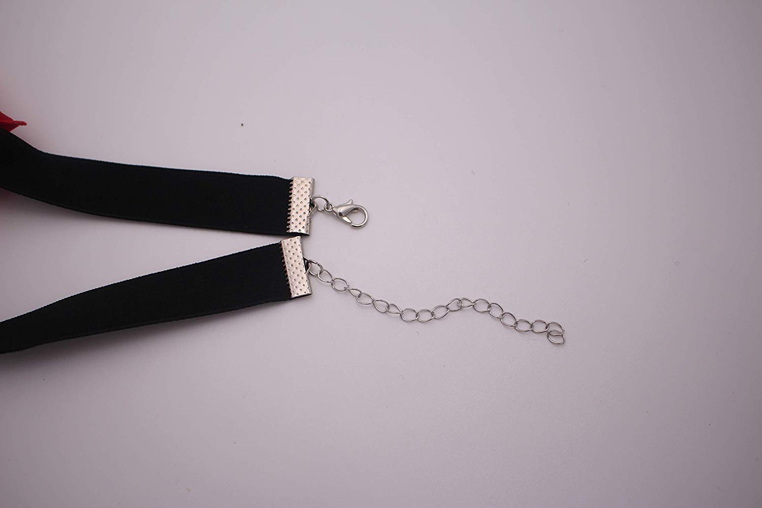 ericotry Elegant Retro Rose Flower Collarbone Chain Clavicle Necklace Gothic Lolita Black Lace Collar Choker Ornament Wedding Ha