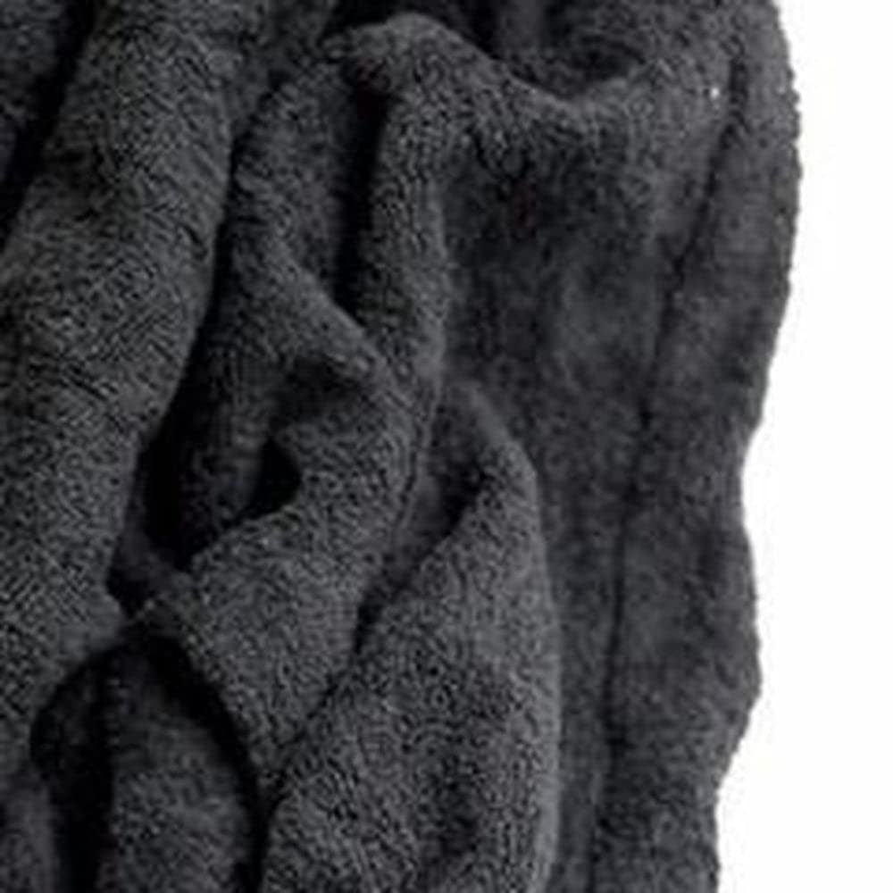 DORSAL Thick Microfiber Surf Poncho Robe for Wetsuit Changing Towel Black