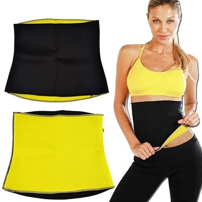Unisex NonTearable Sweat Slim Belt Body Shaper (Black and Yellow) Size XXXLarge 3