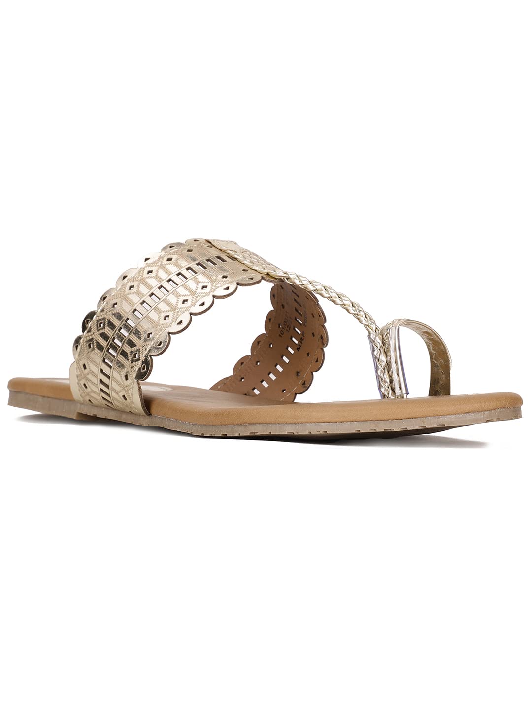 Bata Womens Slipon Sandal  GOLD (3 UK) (5718831) 3