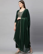 Anni Designer Women Cotton Blend Kurta With Palazzo & Dupatta