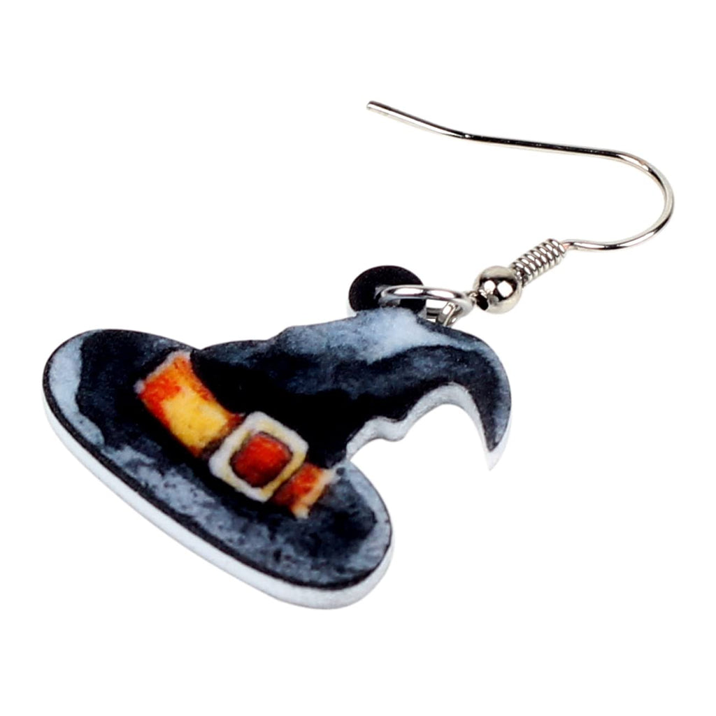 NEWEI Cute Acrylic Halloween Witch Pumpkin Earrings Big Long Dangle Drop For Women Festival Jewelry Gifts Charm