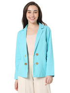 Vero Moda Regular Fit Blazer(213551301_Blue Curacao_Xs)