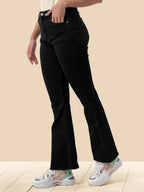 Lyra WomenS Mid-Rise Flared Bootcut Jeans|Stretchable Fabric For Comfort|Trendy & Stylish Denim|Size - 34