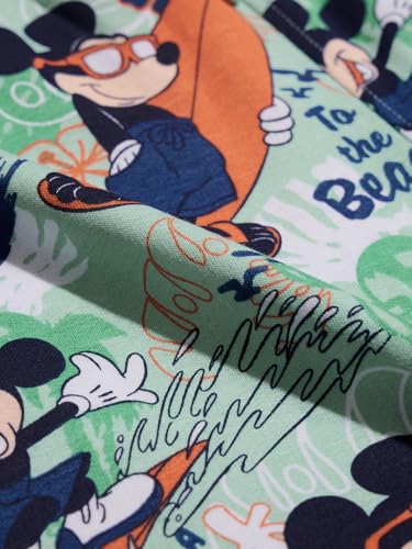 The Souled Store Official Mickey Mouse : Surf Vibes Boys Graphic Printed Pull On Cotton Shorts