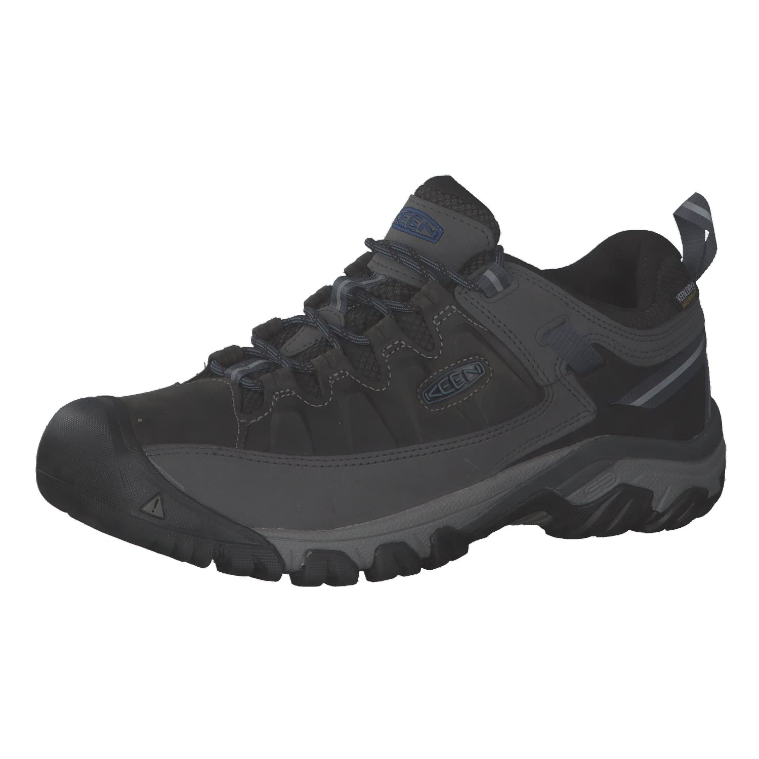 KEEN Men's Targhee 3 Low Height Waterproof, Steel Grey/Captains Blue, 11