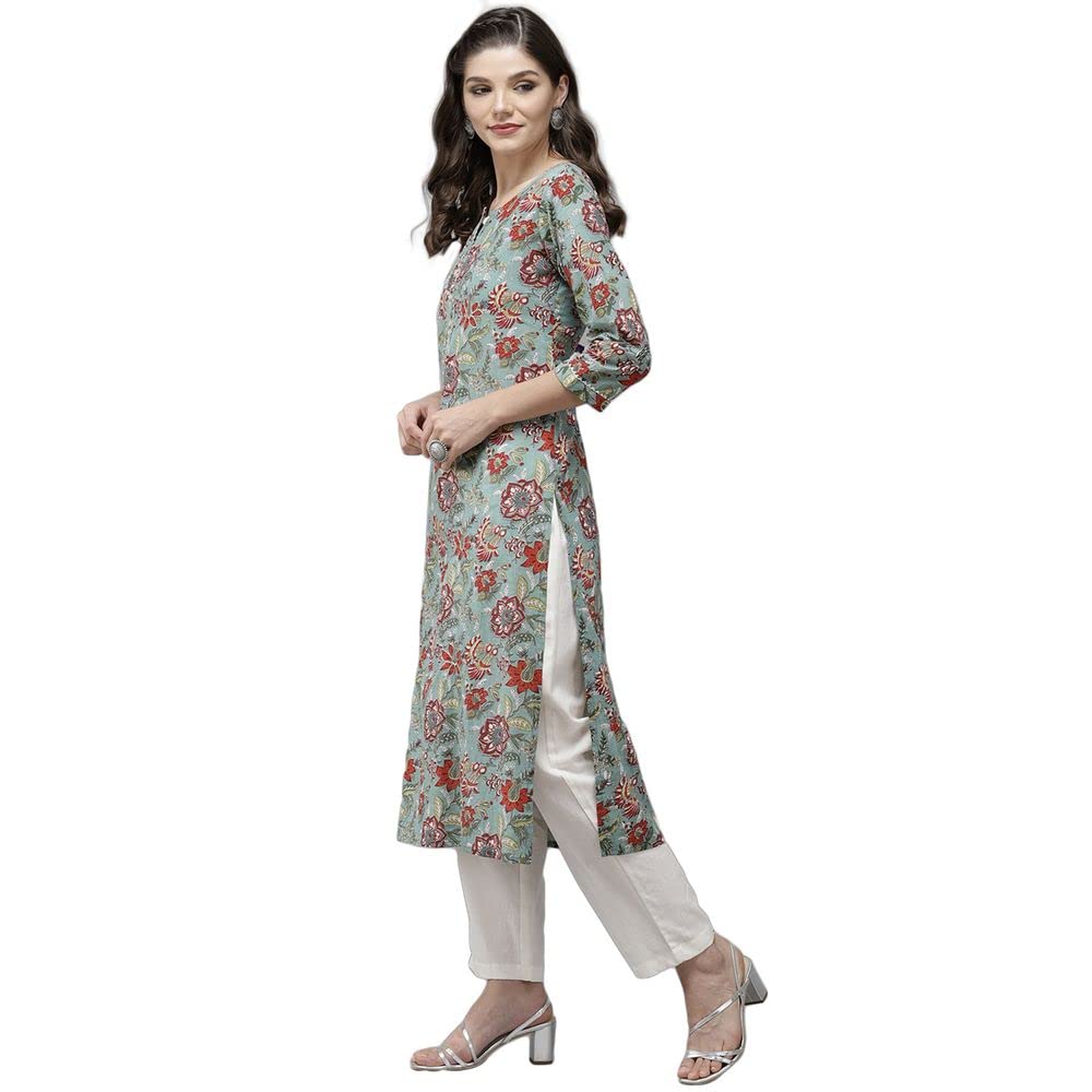 Anubhutee Women Ethnic Printed Kurta With Trousers