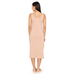 Zivame Knit Cotton Kurti Slip For Women - Roebuck Beige