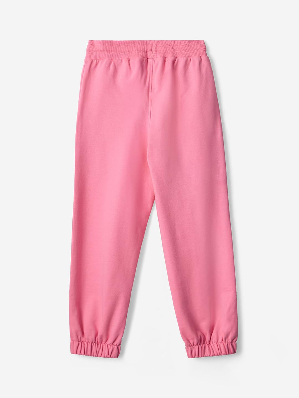 The Souled Store Disney: Purr-FECT Girls Drawstringed Pink Graphic Printed Regular Fit Cotton Joggers (2-8 Yrs)