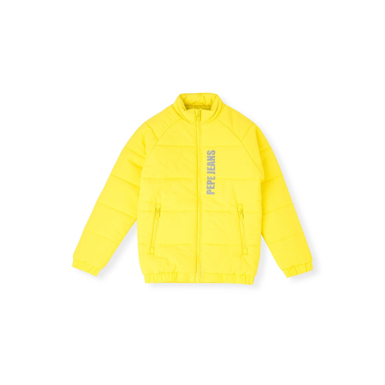 Boys Yellow Solid Puffer Jacket