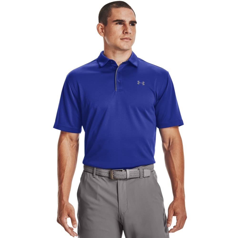Under Armour Men's Tech Golf Polo , Royal (400)/Graphite, Small
