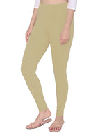Shasmi WomenS Leggings Cotton Lycra 4 Way Stretchable Skin Fit Light Chikku Colored Ankle Length Leggings For Women (Leggings A