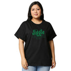Bewakoof Womens Plus Size Graphic Print Cotton T-Shirt- Boyfriend Fit, Round Neck, Half Sleeves 546098_Black_3XL