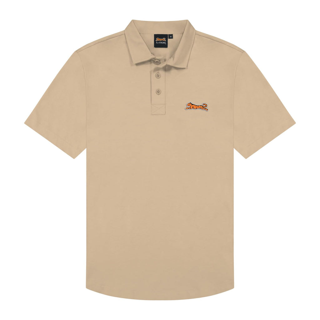 Classic Cotton Polo Shirt - Beige by Le Tigre for Men - 1 Pc Shirt (XXL)