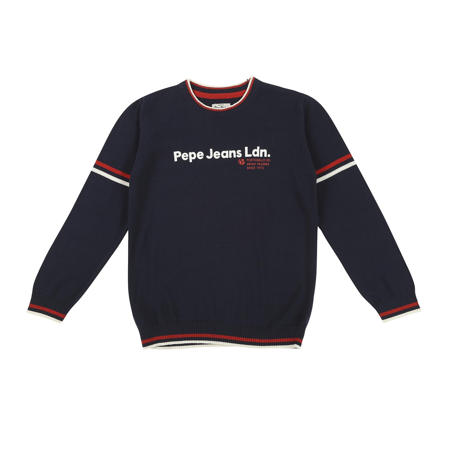 Pepe Jeans BoyS Cotton V-Neck Sweater (Pb701169_Navy_12)